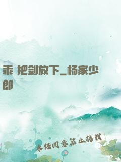 乖 把剑放下
